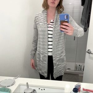 Cynthia Rowley metallic silver cardigan size small